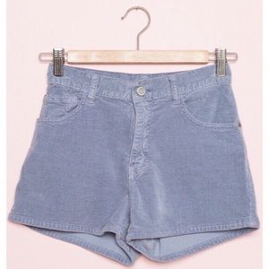 Blue brandy Melville corduroy shorts